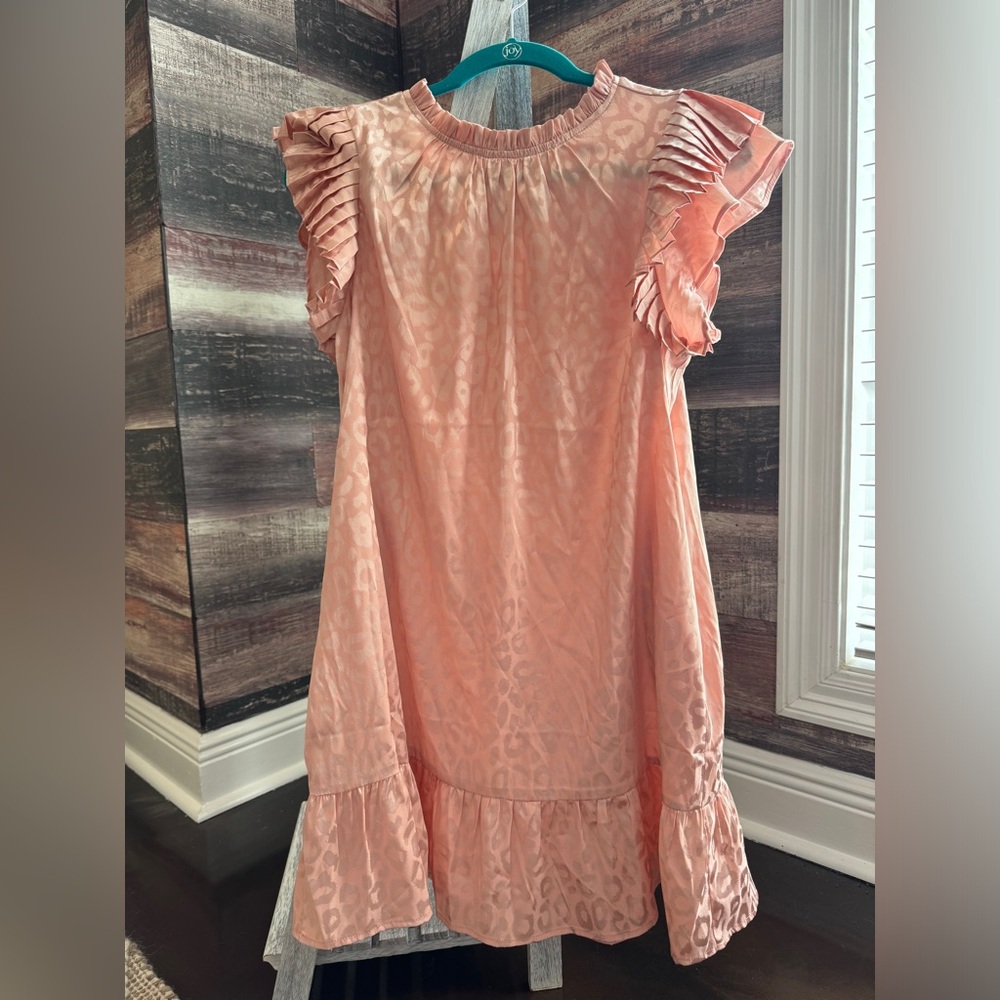 Pink metallic dress